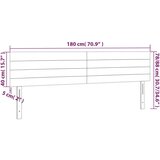  Uzglavlje tamnosmeđe 180x5x78/88 cm od tkanine | shoptok.hr