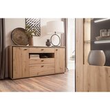 Livetastic ŠIROKA KOMODA, antracit, barve hrasta | Shoptok.si