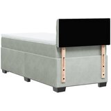 Box spring krevet s madracem svjetlosivi 80 x 200 cm baršunasti | shoptok.hr