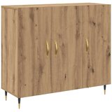 vidaXL s pohranom s vratima Smeđa 90 x 34 x 80 cm Konstruirano drvo | shoptok.hr