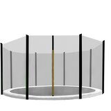 INLEA vanjska zaštitna mreža za trampolin PREMIUM Jump promjera 400 cm za 8 stupova - crna | shoptok.hr