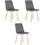 Lava stolica - tamnosivi baršun / zlatne noge x 3 | shoptok.hr