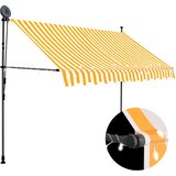 Tenda na ručno uvlačenje LED 300 cm bijelo-narančasta | Eponuda.com