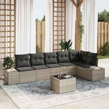  Sjedeća garnitura za vrt 7 kom. Svijetlo siva poliratan Svjetlosiva 227 x 62 x 69 cm | Shoptok.si