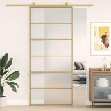 vidaXL Klizna vrata zlatna 90 x 205 cm matirano staklo ESG i aluminij Cijene