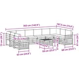  Set vanjskih sofa 8 kom. Bijela i Krem Poliester | shoptok.hr