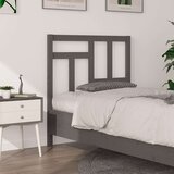  Uzglavlje za krevet sivo 95,5 x 4 x 100 cm od masivne borovine | shoptok.hr