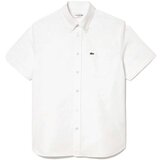 Lacoste Regular Fit Short Sleeved Oxford Shirt White Bijela | shoptok.hr