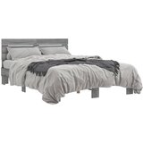 Maison Chic Posteljni okvir - Dvoposteljna postelja - Zakonska postelja siva sonoma 135x190 cm inženirski les in kovina-J15188, (21767107) Cene