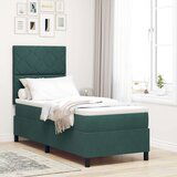 vidaXL Box Spring postelja z vzmetnico temno zelena 80x200 cm žamet, (22051417) | Shoptok.si
