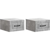  Stenski nočni omarici 2 pcs Betonsko siva 34,5 x 33 x 20 cm, (5000233527) | Shoptok.si