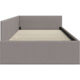 vidaXL Kotna postelja Taupe 90 x 190 cm Tkanina in oblikovan les | Shoptok.si