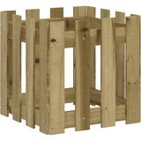Maison Chic Vrtno korito - Greda - Cvetlični Lonec z ograjico 40x40x40 cm impregnirana borovina, (21790069) | Shoptok.si