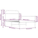 vidaXL Okvir kreveta bez madraca boja hrasta sonome 90 x 200 cm drveni | shoptok.hr