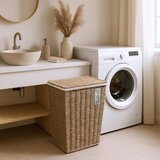 Mhome Košara za perilo InsideOut 40x29xh49cm / bela / kovina, rafija, (5000197962) | Shoptok.si