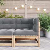  Vrtna kutna sofa sa sivim jastucima od masivne borovine | Eponuda.com