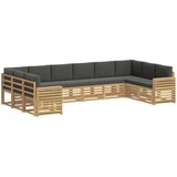  Set vanjskih sofa 10 pcs Bijela i antracit 363 x 191,5 x 73 cm | shoptok.hr