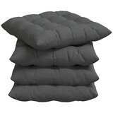  Jastučići za sjedenje 4 pcs Tamno siva 40 x 40 x 6 cm tkanina | Eponuda.com
