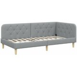  Kutni okvir kreveta Svijetlo siva 90 x 200 cm tkanina | shoptok.hr