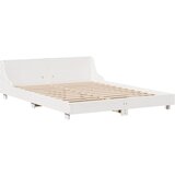 vidaXL Posteljni okvir z vzglavjem bel 120x190 cm trdna borovina, (21260918) | Shoptok.si
