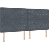 vidaXL Postelja z vzmetnico temno siva 200x200 cm žamet | Shoptok.si