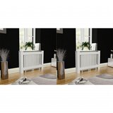 vidaXL Pokrovi za radiatorje 2 kosa MDF 112 cm beli | Shoptok.si