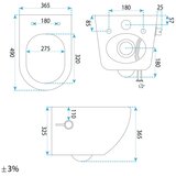  Stenska WC školjka Carlo Lux Rimless s funkcijo bideja | Shoptok.si