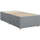 vidaXL Box spring postelja z vzmetnico svetlo siva 80x200 cm blago | Shoptok.si