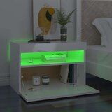 TV ormarić s LED svjetlima visoki sjaj bijeli 60 x 35 x 40 cm | shoptok.hr