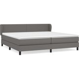  s oprugama i madracem sivi 200x200 cm od umjetne kože | shoptok.hr