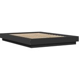 vidaXL Posteljni okvir z LED lučkami črn 135x190 cm inženirski les, (21142435) Cene