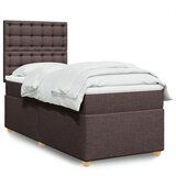 Maison Chic Box spring postelja - Vzmetna postelja z vzmetnico temno rjava 100x200 cm blago SL10330, (21902047) | Shoptok.si