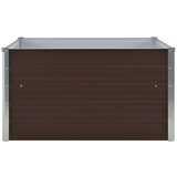  Povišena vrtna gredica 100 x 100 x 45 cm pocinčani čelik smeđa | shoptok.hr
