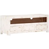 TV ormarić od masivnog drva bagrema 110 x 30 x 40 cm bijeli Cijene