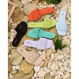 Resti Royalfashion Blue women's flip-flops with buckle Rydr | Shoptok.si