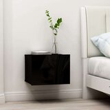  Noćni ormarić crni 40 x 30 x 30 cm od konstruiranog drva Cijene
