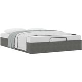  Otoman krevet Tamnosiva 153 x 203 cm Baršun - Tamnosiva 152 x 203 cm | shoptok.hr