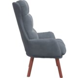 vidaXL Sproščujoči stol temno sivi velur | Shoptok.si
