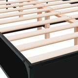  Posteljni okvir črn 135x190 cm inženirski les in kovina, (21166121) | Shoptok.si