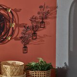 Atelier Del Sofa Set zidnih dekoracija Flowers in Vase 3D-APT519MS,, 1 mm, 3 komada, Crna | ePonuda.com