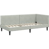 vidaXL Kotna postelja Svetlo siva 90 x 200 cm Samet in sodobno leseno, (5000069511) Cene