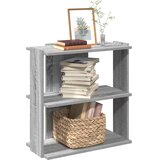 Regal za knjige s 3 razine siva boja hrasta 60x30x60 cm drveni | shoptok.hr
