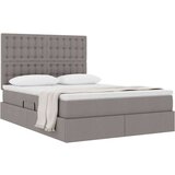  Krevet s od storage Sivo-smeđa 140 x 200 cm Lažna koža | shoptok.hr