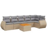  7-dijelni set vrtnih sofa od poliratana s jastucima bež | shoptok.hr