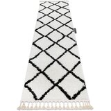 RugsX Preproge Tekač, Tekač BERBER CROSS bela - za 80x200 cm Bela | Shoptok.si