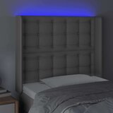  Posteljno vzglavje sivo 93x16x118/128 cm umetno usnje, (20793558) | Shoptok.si