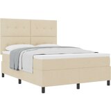 Box Postelja s škatlastim vzmetenjem z vzmetnico Bež 140x200 cm Tkanina, (22083116) | Shoptok.si