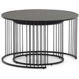Kave Home Okrugli pomoćni stol sa staklenom pločom stola ø 75 cm Hadar – | shoptok.hr