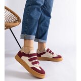 Gemre Burgundy Velcro Sneakers Mena | Shoptok.si