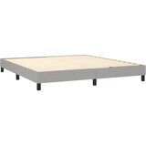Krevet box spring s madracem LED svjetlosivi 160x200 cm tkanina | Eponuda.ba